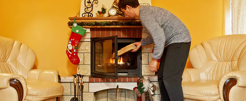 Rusted Metal Fireplace Restoration in Fuquay-Varina, North Carolina